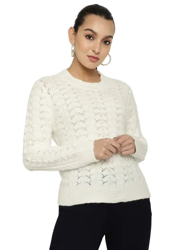 Mettle Women Off White Pullover