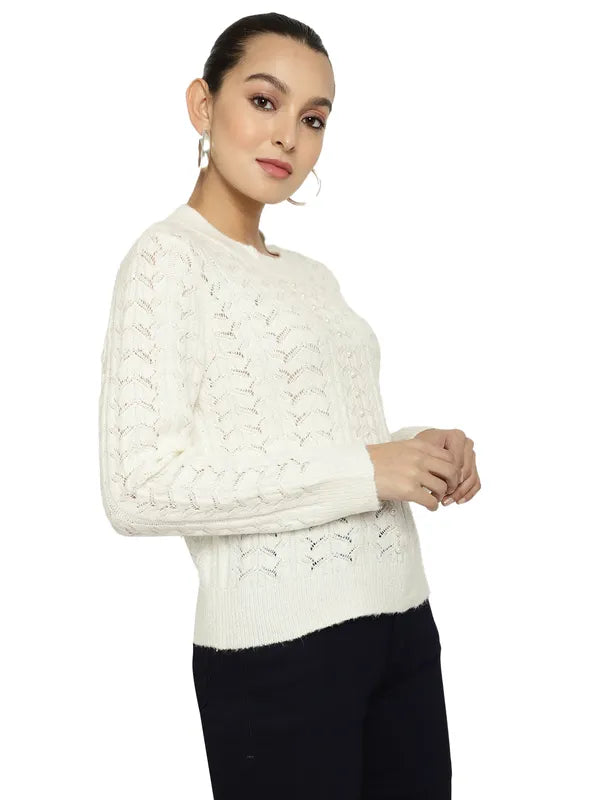 Mettle Women Off White Pullover