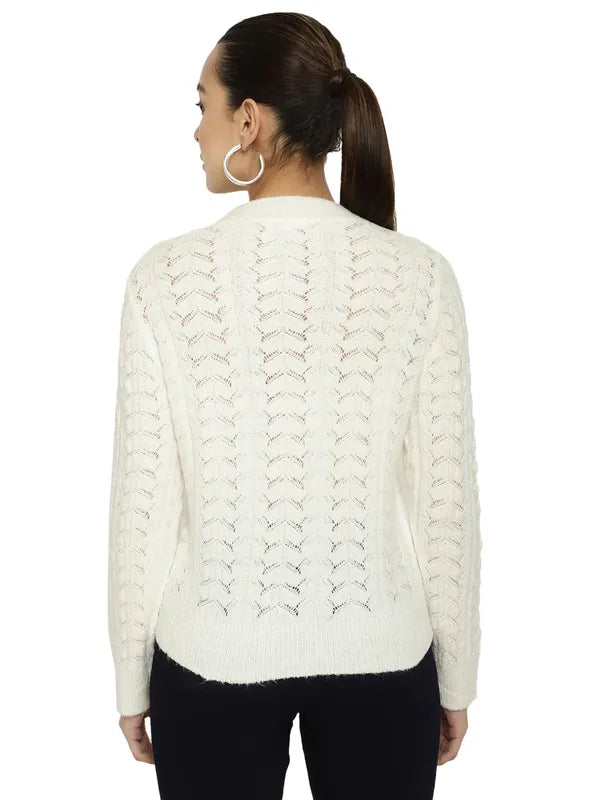 Mettle Women Off White Pullover