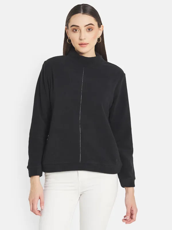 Mettle Women Black Sweatshirt