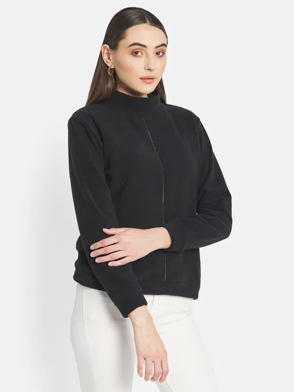 Mettle Women Black Sweatshirt