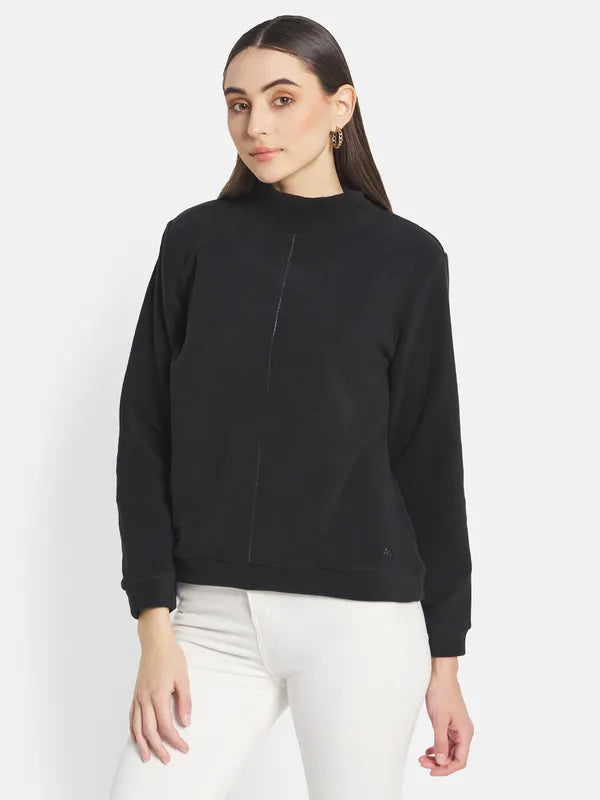 Mettle Women Black Sweatshirt