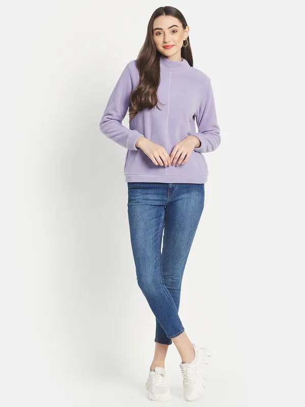 Mettle Women Purple Sweatshirt