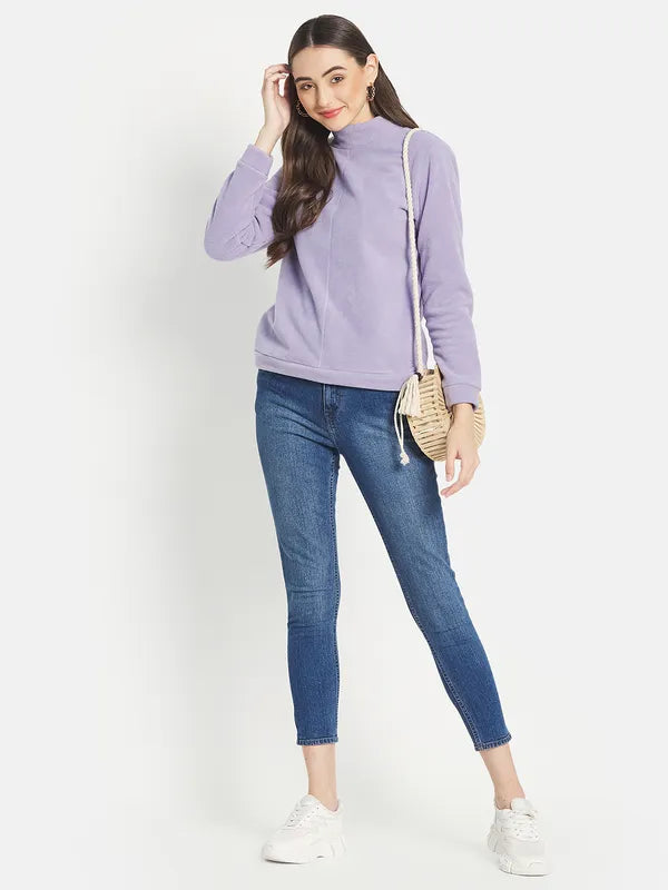 Mettle Women Purple Sweatshirt