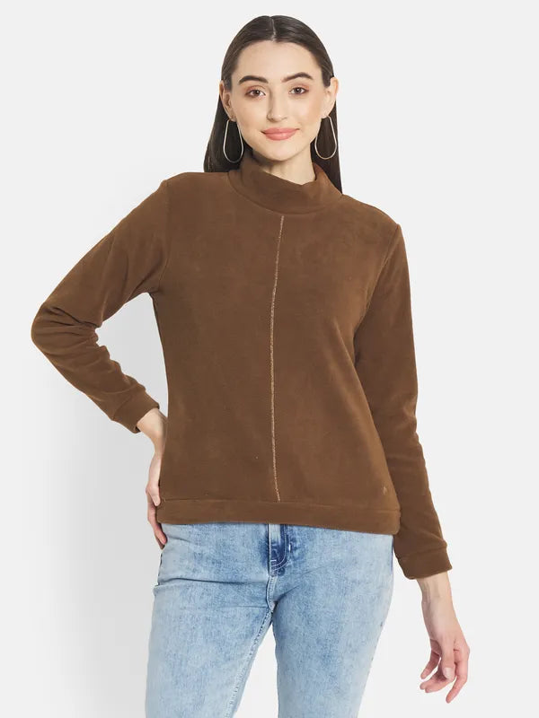 Mettle Women Brown Sweatshirt