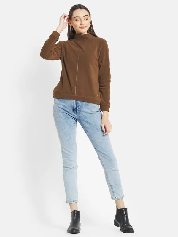 Mettle Women Brown Sweatshirt