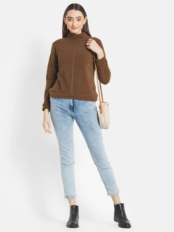 Mettle Women Brown Sweatshirt