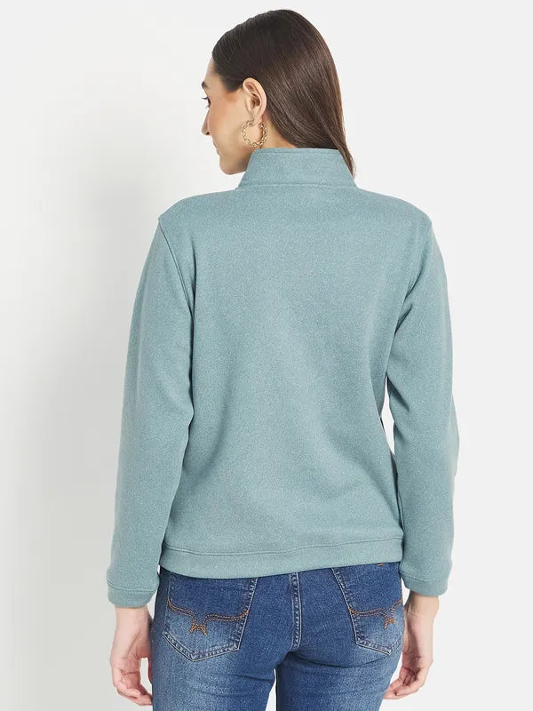 Mettle Women Blue Sweatshirt