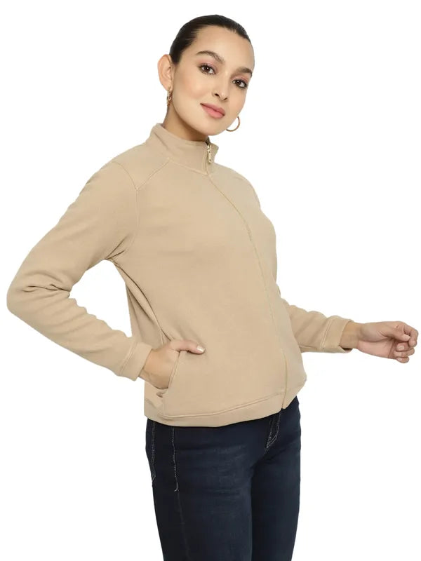 Mettle Women Cream-Coloured Sweatshirt