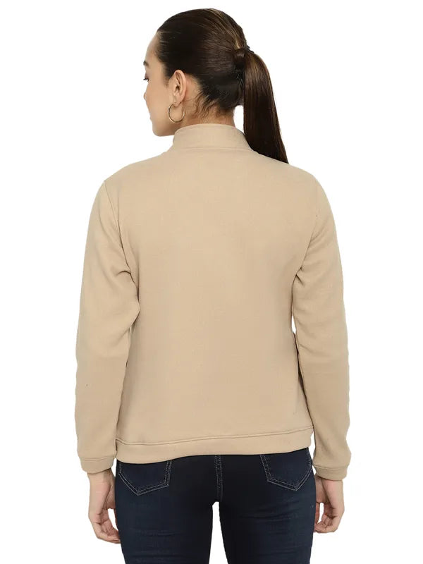 Mettle Women Cream-Coloured Sweatshirt