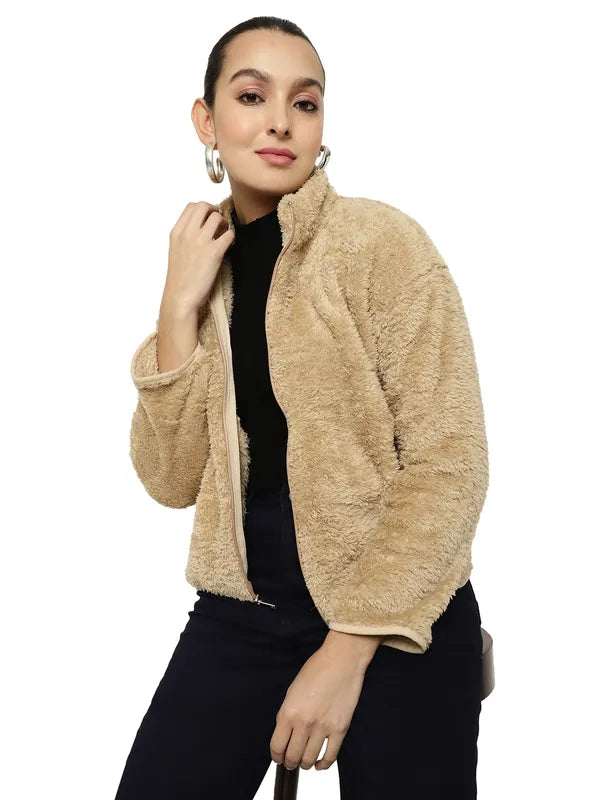 Mettle Women Beige Sweatshirt