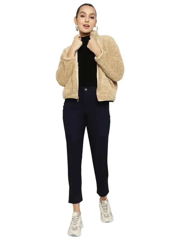 Mettle Women Beige Sweatshirt