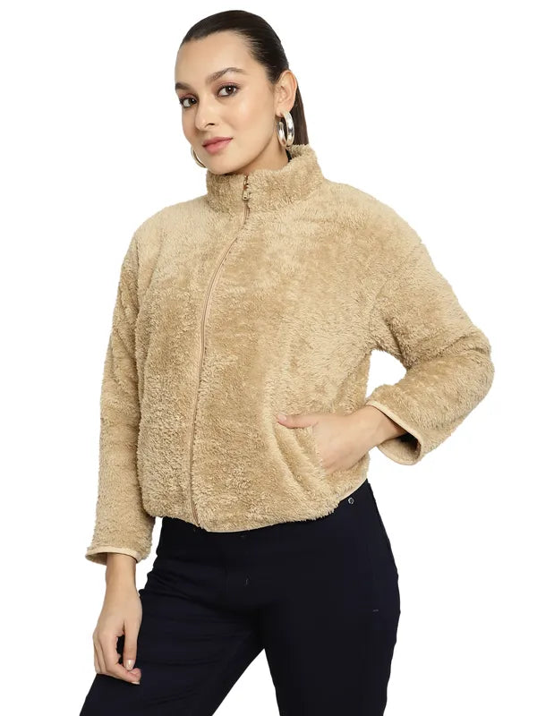 Mettle Women Beige Sweatshirt