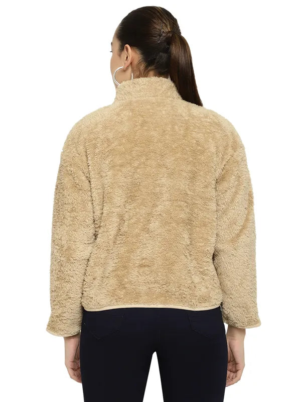 Mettle Women Beige Sweatshirt