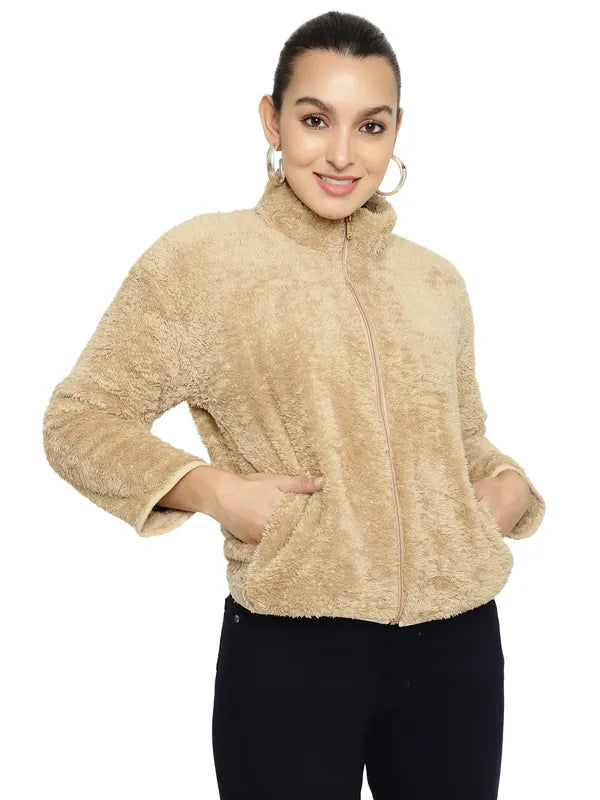 Mettle Women Beige Sweatshirt