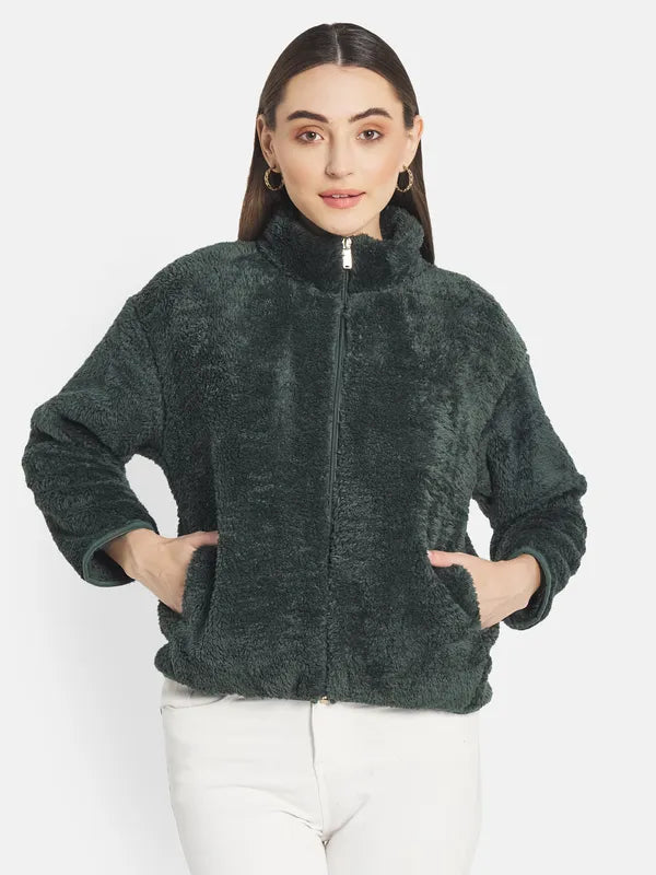 Mettle Women Green Sweatshirt