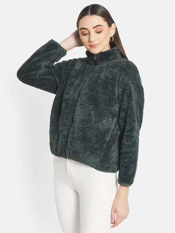 Mettle Women Green Sweatshirt