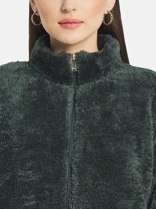 Mettle Women Green Sweatshirt