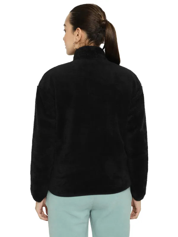 Mettle Women Navy Blue Sweatshirt