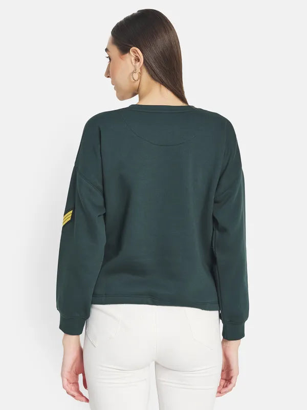 Mettle Women Green Sweatshirt