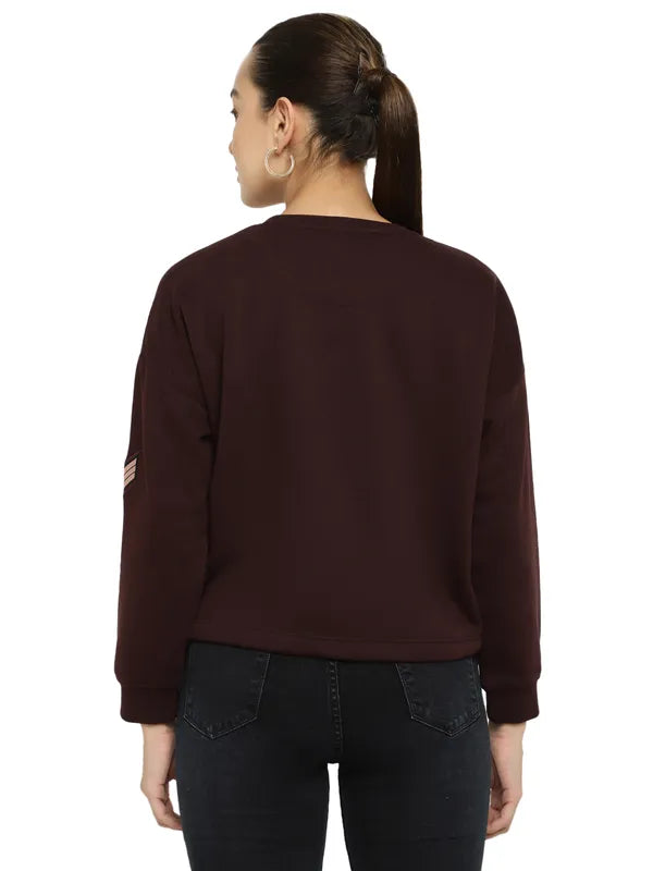 Mettle Women Maroon Sweatshirt