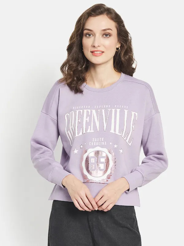 Women Printed Cotton Sweatshirt