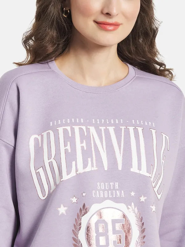 Women Printed Cotton Sweatshirt