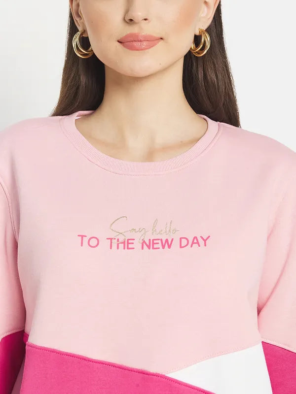 Mettle Women Pink Sweatshirt