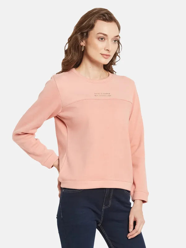 Women Solid Sweatshirt