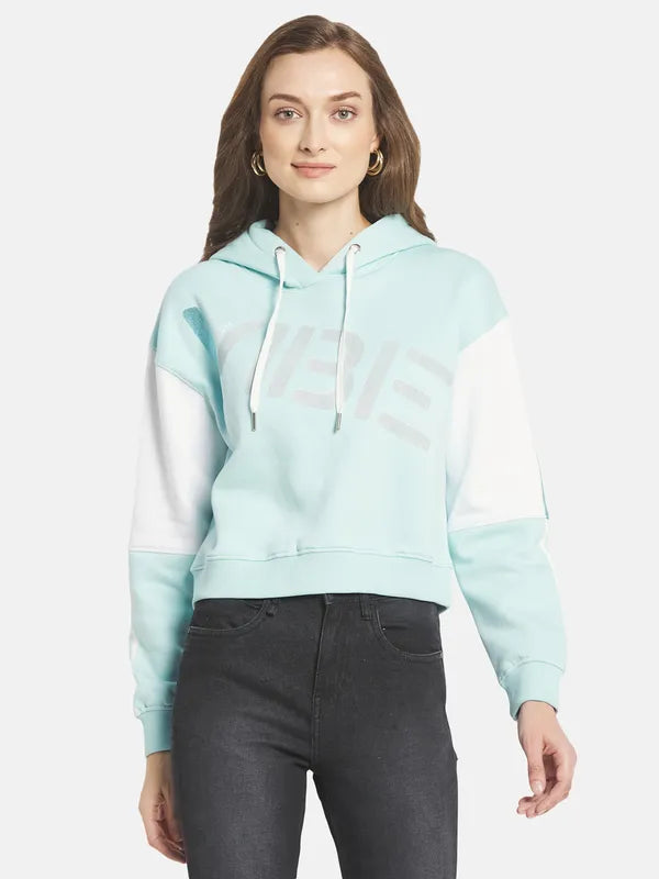 Women Printed Hooded Sweatshirt