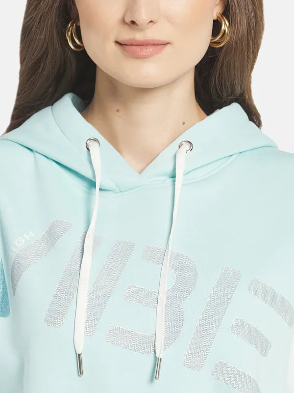 Women Printed Hooded Sweatshirt