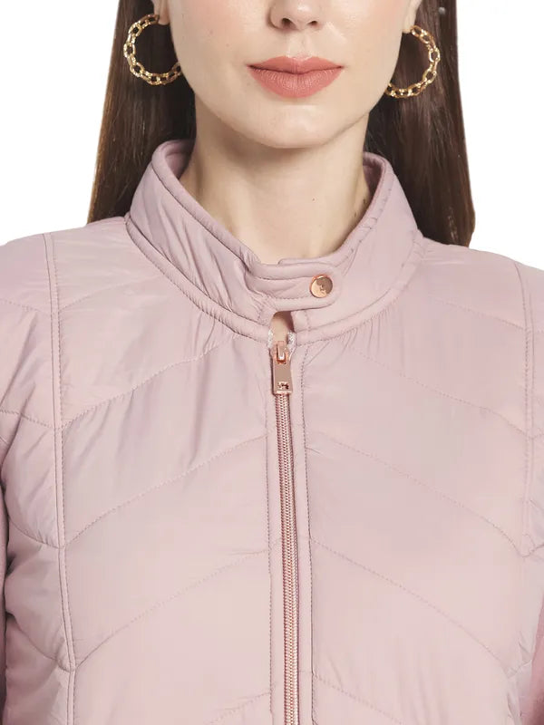 Mettle Women Pink Solid Sweatshirt