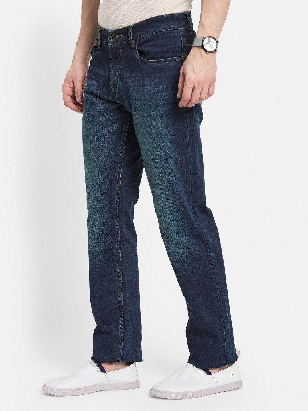 Octave Men Straight Fit Light Fade Stretchable Jeans