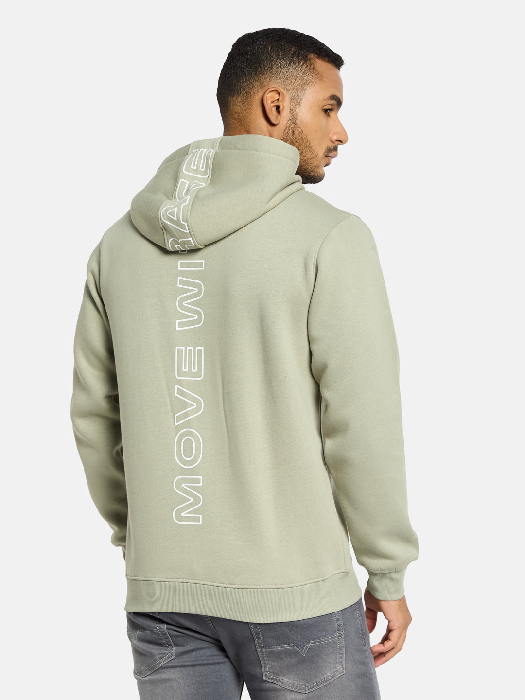 Octave Men Printed Hooded Sweatshirt