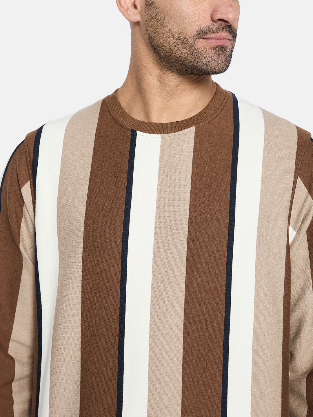 Octave Men Colourblocked Pullover Sweatshirt