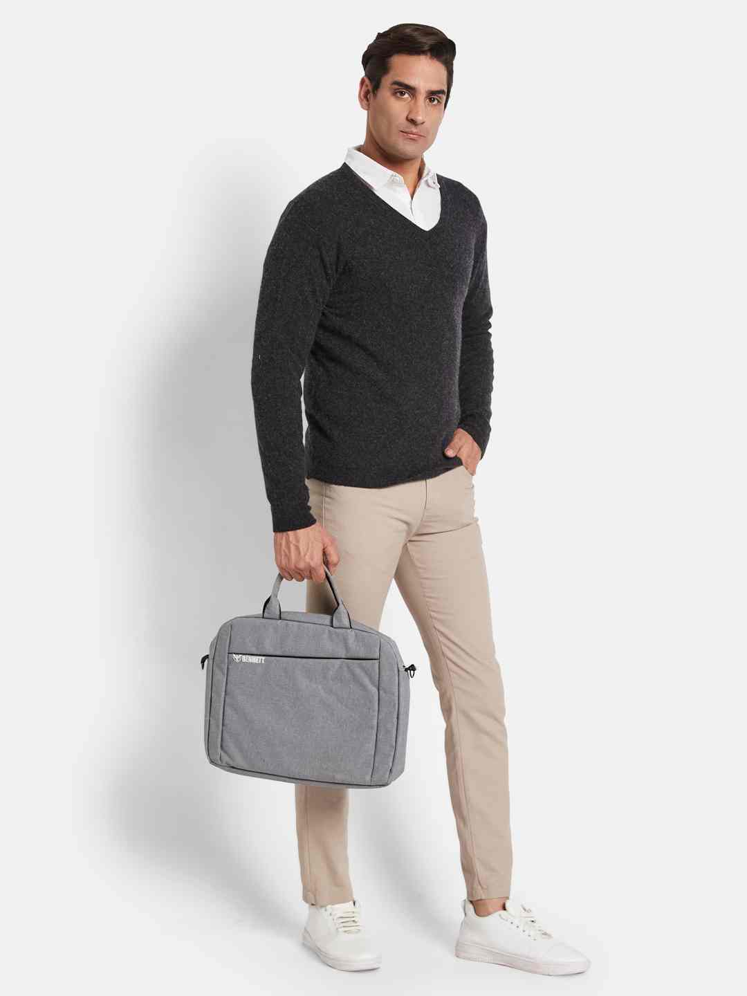 METTLE Men Woollen Pullover