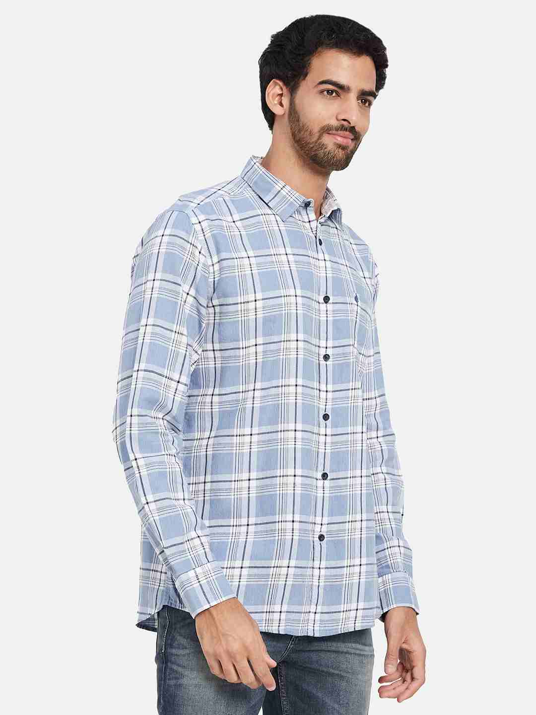 Mettle Other Checked Cotton Casual Shirt
