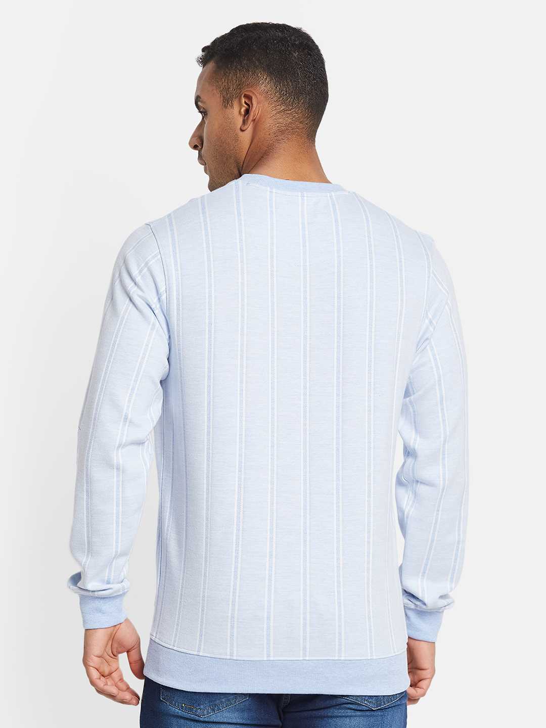 Octave Men Striped Sweatshirt