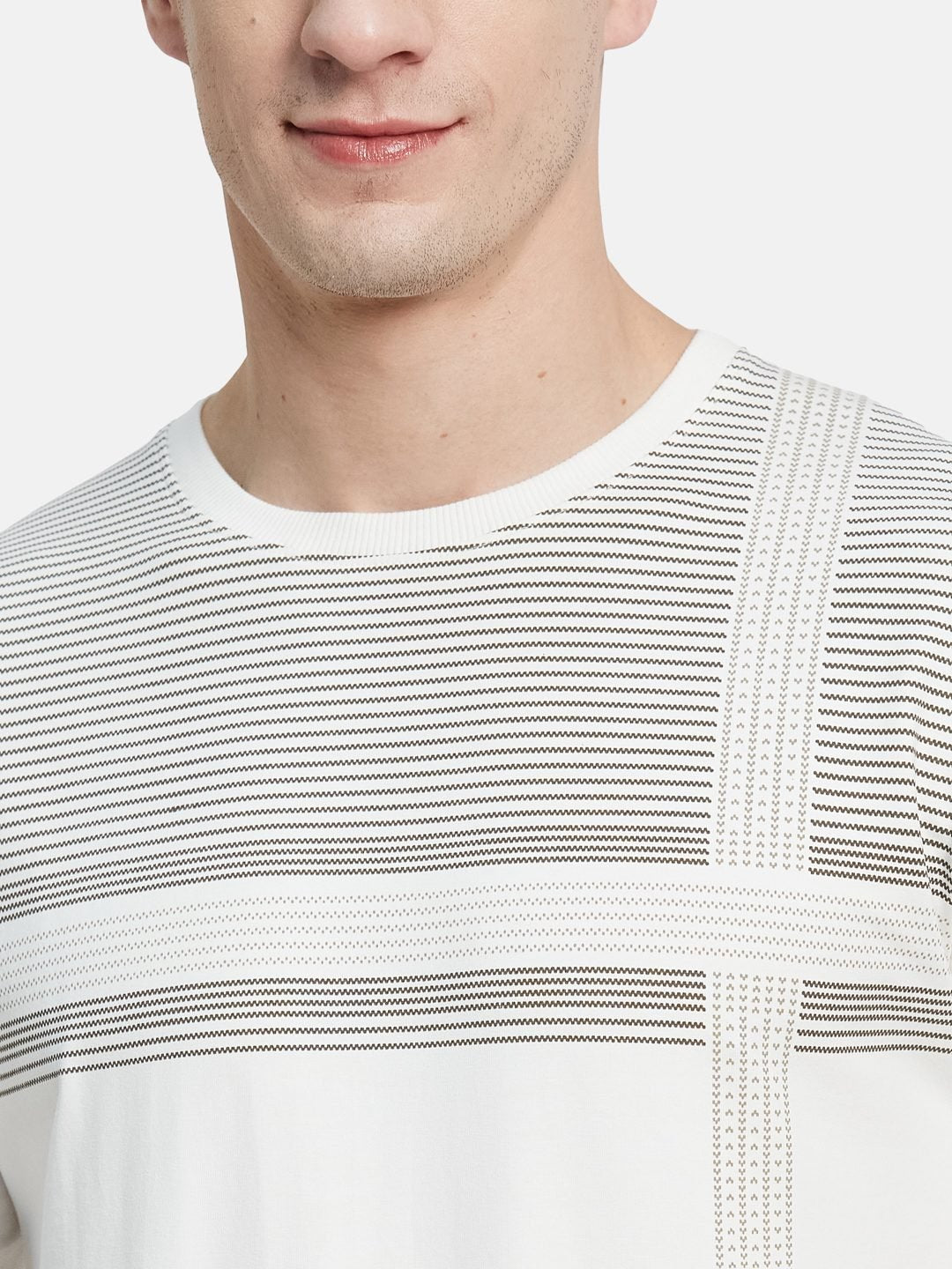 BODY CHECK PRINT  SINGLE JERSEY KNITLYCRA T-SHIRT