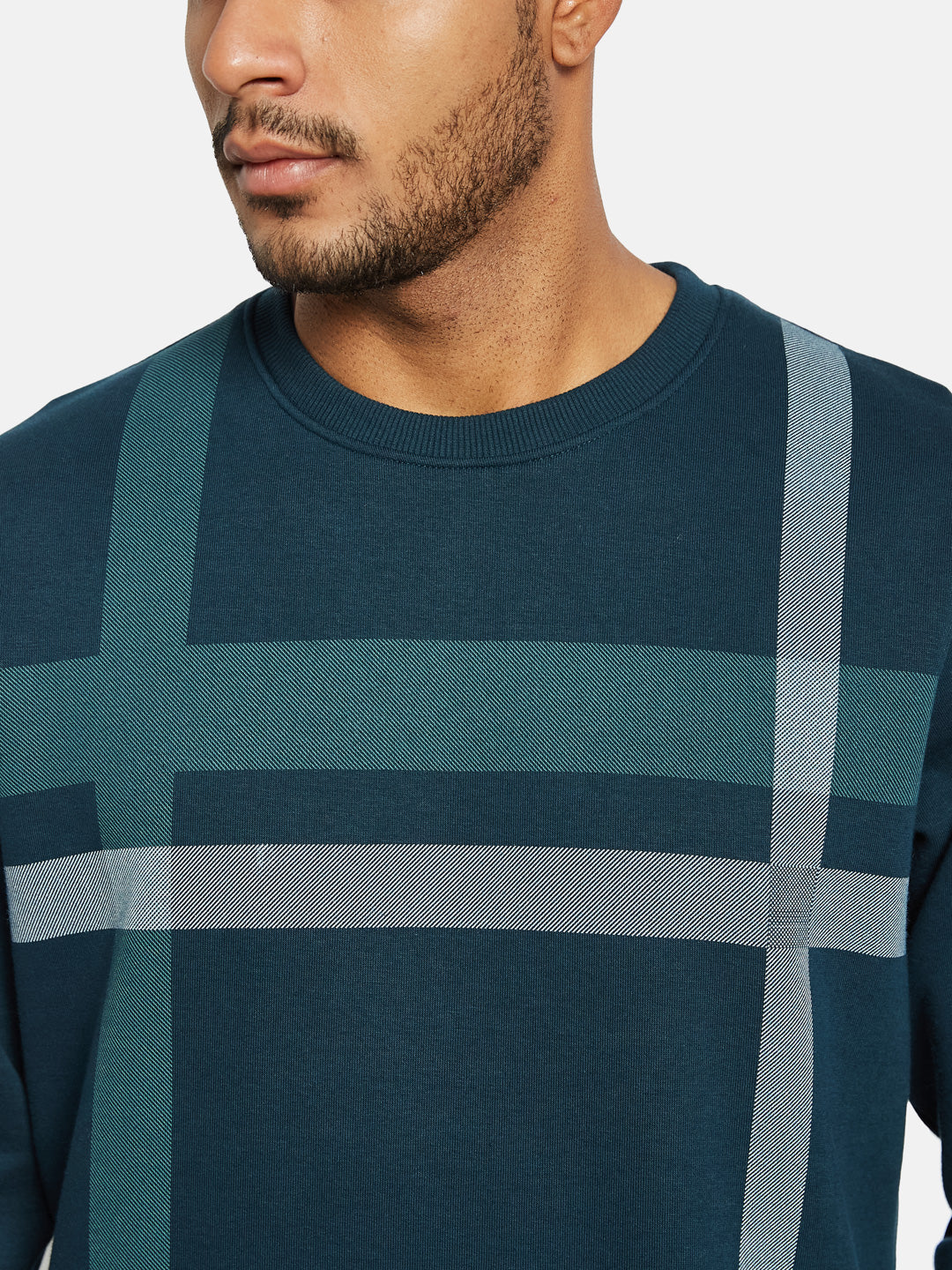 Octave Men Striped Sweatshirt