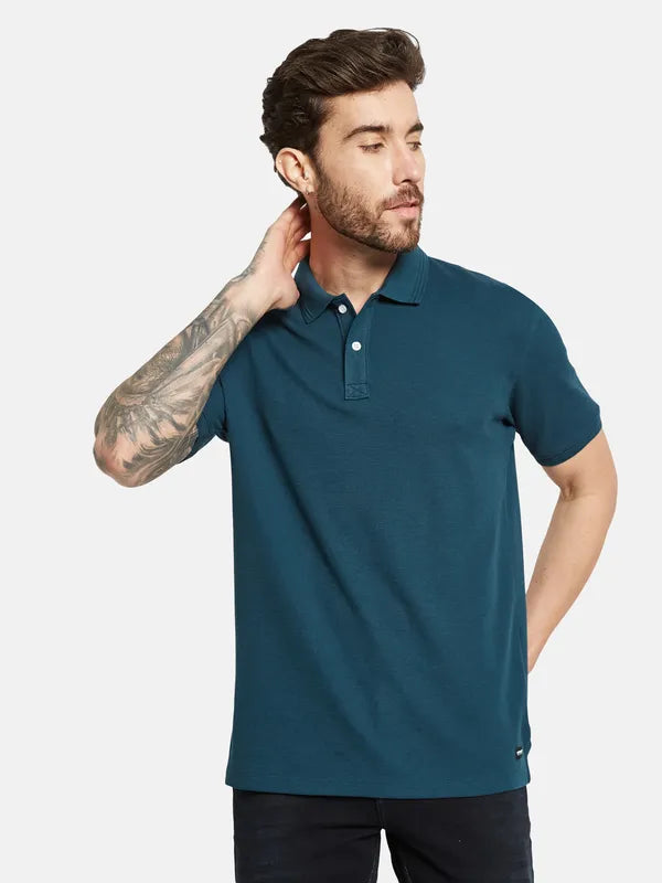 Octave Polo Collar Cotton T-Shirt