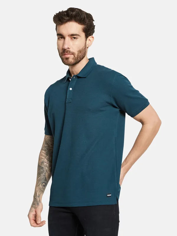 Octave Polo Collar Cotton T-Shirt