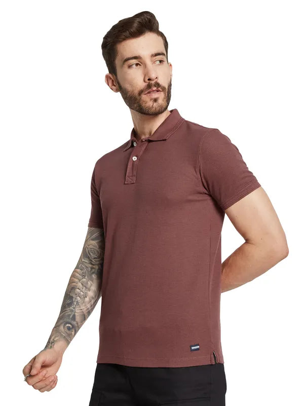 Octave Men Polo Collar Cut Outs T-Shirt