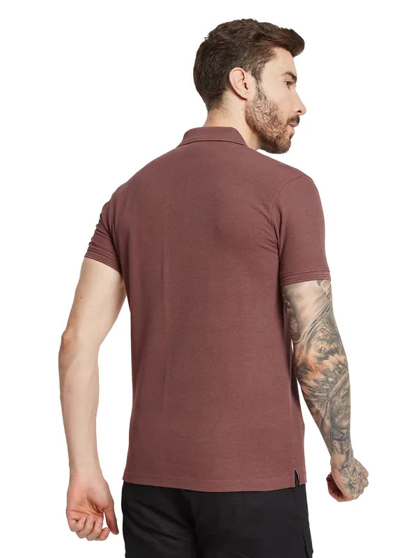 Octave Men Polo Collar Cut Outs T-Shirt