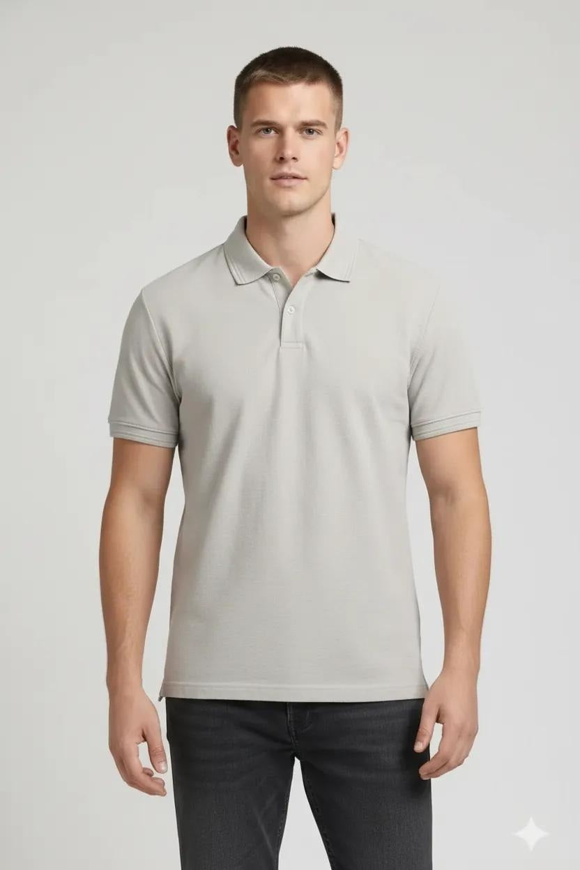 Men Arctic Wolf Polo Collar T-shirt