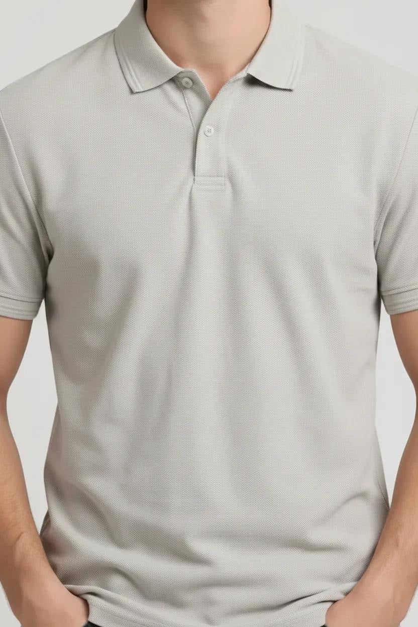 Men Arctic Wolf Polo Collar T-shirt