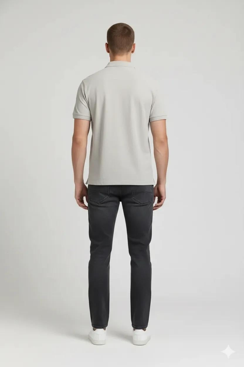 Men Arctic Wolf Polo Collar T-shirt