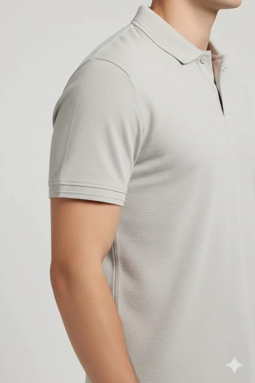 Men Arctic Wolf Polo Collar T-shirt