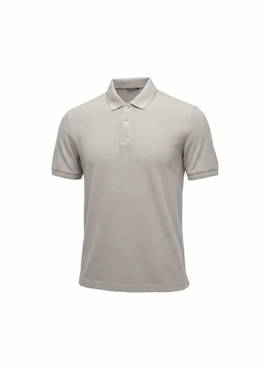 Men Arctic Wolf Polo Collar T-shirt