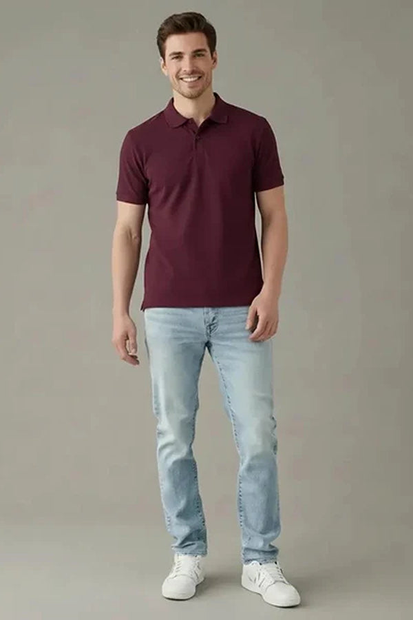 Men Polo Collar T-shirt